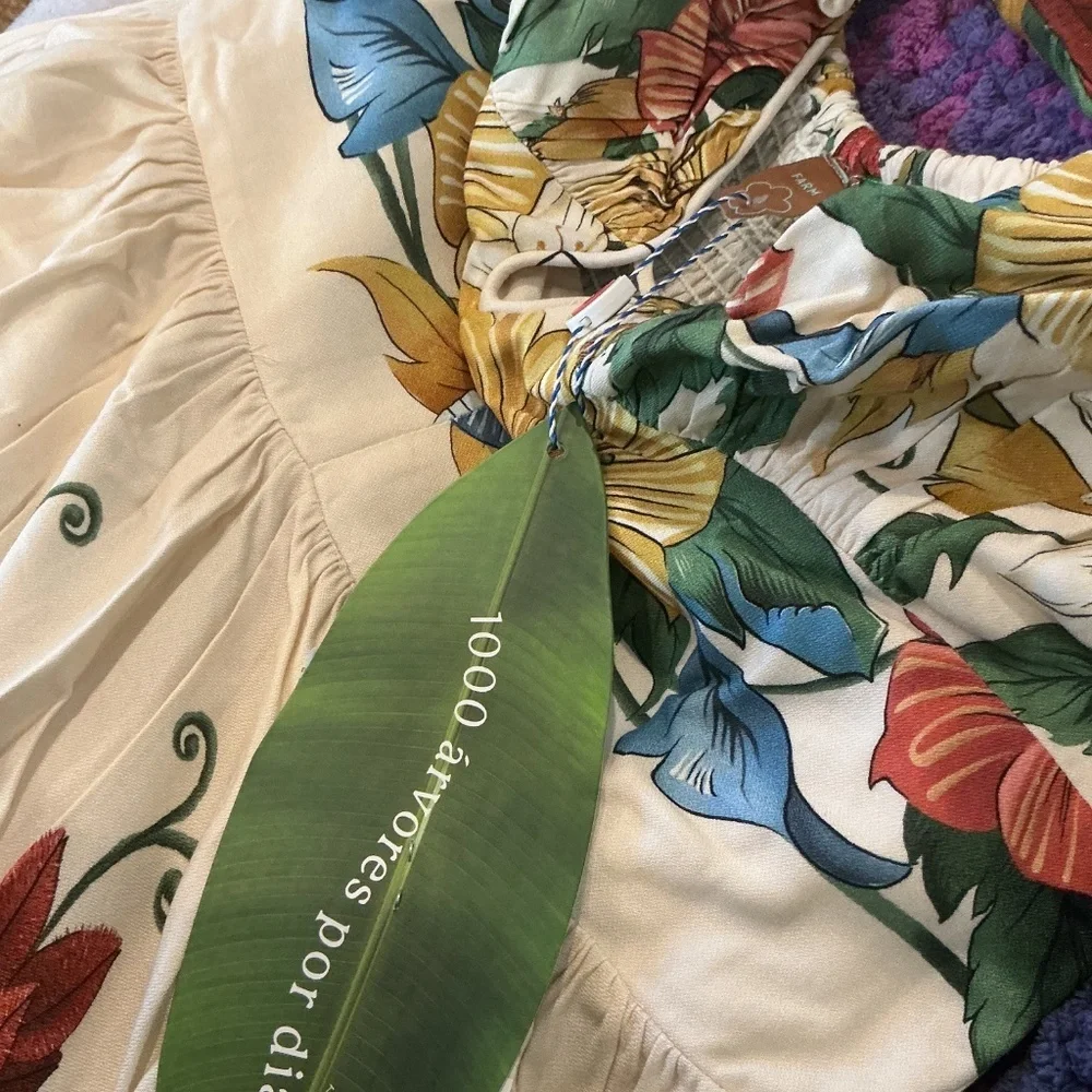 Farm Rio Trolocalzinho Scarf Print Maxi Dress – Size Large (G) | like New - Picture 8 of 11
